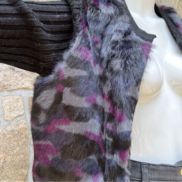 Jocelyn fur & knit wool sweater - Picture 6 of 6